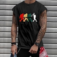 T shirt Tee Homme Unisexe Estampage à chaud Imprimés Photos Lettre Col Ras du Cou Imprimer Sangles Plein Air du"idien Vacances Standard Mélange de Coton Décontractée Designer Grand et grand miniinthebox