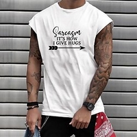 T shirt Tee Homme Unisexe Estampage à chaud Imprimés Photos Lettre Col Ras du Cou Imprimer Sangles Plein Air du"idien Vacances Standard Mélange de Coton Décontractée Designer Grand et grand miniinthebox
