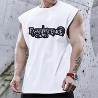 T shirt Tee Homme Unisexe Estampage à chaud Imprimés Photos Lettre Col Ras du Cou Imprimer Sangles Plein Air du"idien Vacances Standard Mélange de Coton Décontractée Designer Grand et grand miniinthebox