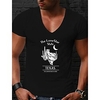 T shirt Tee Homme Unisexe Estampage à chaud Imprimés Photos Lettre Normal Col en V 1 pc Imprimer Manches Courtes Plein Air Décontractée du"idien Standard Mélange de Coton simple basique miniinthebox