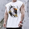 T shirt Tee Homme Unisexe Estampage à chaud Imprimés Photos Oiseau Col Ras du Cou Imprimer Sangles Plein Air du"idien Vacances Standard Mélange de Coton Décontractée Designer Grand et grand miniinthebox