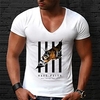 T shirt Tee Homme Unisexe Estampage à chaud tigre Lettre Normal Col en V 1 pc Imprimer Manches Courtes Plein Air Décontractée du"idien Standard Mélange de Coton simple basique Décontractée miniinthebox
