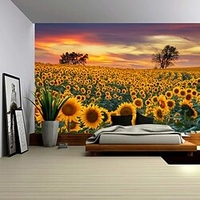 tapisserie murale art décor couverture rideau pique-nique nappe suspendu maison chambre salon dortoir décoration polyester tournesol beauté vues miniinthebox