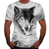 Tee T shirt Tee Chemise Homme 3D effet Graphic Loup Animal Grande Taille Col Ras du Cou Imprimer Manches Courtes Plein Air Casual Standard Polyester Animé Actif miniinthebox
