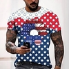 Tee T shirt Tee Homme 3D effet Graphic Normal Col Rond Impression 3D Manches Courtes Décontractée du"idien Fin de semaine Standard Polyester Design Mode Frais / Eté miniinthebox
