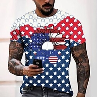 Tee T shirt Tee Homme 3D effet Graphic Normal Col Rond Impression 3D Manches Courtes Décontractée du"idien Fin de semaine Standard Polyester Design Mode Frais / Eté miniinthebox