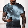 Tee T shirt Tee Homme 3D effet Graphic Normal Col Rond Impression 3D Manches Courtes Décontractée du"idien Fin de semaine Standard Polyester Design Mode Frais / Eté miniinthebox