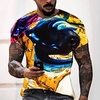 Tee T shirt Tee Homme 3D effet Graphic Normal Col Rond Impression 3D Manches Courtes Décontractée du"idien Fin de semaine Standard Polyester Design Mode Frais / Eté miniinthebox
