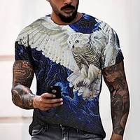 Tee T shirt Tee Homme 3D effet Graphic Normal Col Rond Impression 3D Manches Courtes Décontractée du"idien Fin de semaine Standard Polyester Design Mode Frais / Eté miniinthebox