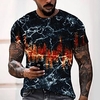 Tee T shirt Tee Homme 3D effet Graphic Normal Col Rond Impression 3D Manches Courtes Décontractée du"idien Fin de semaine Standard Polyester Design Mode Frais / Eté miniinthebox