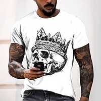 Tee T shirt Tee Homme 3D effet Graphic Normal Col Rond Impression 3D Manches Courtes Décontractée du"idien Fin de semaine Standard Polyester Design Mode Frais / Eté miniinthebox
