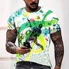 Tee T shirt Tee Homme 3D effet Graphic Normal Col Rond Impression 3D Manches Courtes Décontractée du"idien Fin de semaine Standard Polyester Design Mode Frais / Eté miniinthebox