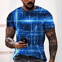Tee T shirt Tee Homme 3D effet Graphic Normal Col Rond Impression 3D Manches Courtes Décontractée du"idien Fin de semaine Standard Polyester Design Mode Frais / Eté miniinthebox