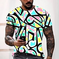 Tee T shirt Tee Homme 3D effet Graphic Normal Col Rond Impression 3D Manches Courtes Décontractée du"idien Fin de semaine Standard Polyester Design Mode Frais / Eté miniinthebox