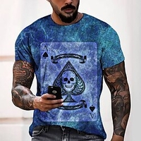 Tee T shirt Tee Homme 3D effet Graphic Normal Col Rond Impression 3D Manches Courtes Décontractée du"idien Fin de semaine Standard Polyester Design Mode Frais / Eté miniinthebox