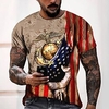Tee T shirt Tee Homme 3D effet Graphic Normal Col Rond Impression 3D Manches Courtes Décontractée du"idien Fin de semaine Standard Polyester Mode Designer Frais miniinthebox