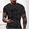 Tee T shirt Tee Homme 3D effet Graphic Normal Col Rond Impression 3D Manches Courtes Décontractée du"idien Fin de semaine Standard Polyester Mode Designer Frais miniinthebox