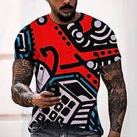 Tee T shirt Tee Homme 3D effet Graphic Normal Col Rond Impression 3D Manches Courtes Décontractée du"idien Fin de semaine Standard Polyester Mode Designer Frais miniinthebox