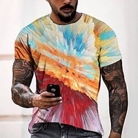 Tee T shirt Tee Homme 3D effet Graphic Normal Col Rond Impression 3D Manches Courtes Décontractée du"idien Fin de semaine Standard Polyester Mode Designer Frais miniinthebox