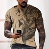 Tee T shirt Tee Homme 3D effet Graphic Normal Col Rond Impression 3D Manches Courtes Décontractée du"idien Fin de semaine Standard Polyester Mode Designer Frais miniinthebox