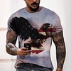 Tee T shirt Tee Homme 3D effet Graphic Normal Col Rond Impression 3D Manches Courtes Décontractée du"idien Fin de semaine Standard Polyester Mode Designer Frais miniinthebox