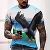 Tee T shirt Tee Homme 3D effet Graphic Normal Col Rond Impression 3D Manches Courtes Décontractée du"idien Fin de semaine Standard Polyester Mode Designer Frais miniinthebox