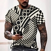 Tee T shirt Tee Homme 3D effet Graphic Normal Col Rond Impression 3D Manches Courtes Décontractée du"idien Fin de semaine Standard Polyester Mode Designer Frais miniinthebox