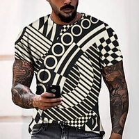 Tee T shirt Tee Homme 3D effet Graphic Normal Col Rond Impression 3D Manches Courtes Décontractée du"idien Fin de semaine Standard Polyester Mode Designer Frais miniinthebox
