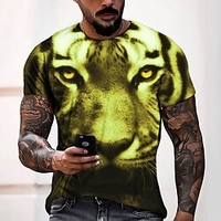 Tee T shirt Tee Homme 3D effet Graphic Normal Col Rond Impression 3D Manches Courtes Décontractée du"idien Fin de semaine Standard Polyester Mode Designer Frais miniinthebox