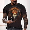 Tee T shirt Tee Homme 3D effet Graphic Normal Col Rond Impression 3D Manches Courtes Décontractée du"idien Fin de semaine Standard Polyester Mode Designer Frais miniinthebox