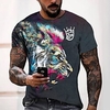 Tee T shirt Tee Homme 3D effet Graphic Normal Col Rond Impression 3D Manches Courtes Décontractée du"idien Fin de semaine Standard Polyester Mode Designer Frais miniinthebox