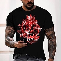 Tee T shirt Tee Homme 3D effet Graphic Normal Col Rond Impression 3D Manches Courtes Décontractée du"idien Fin de semaine Standard Polyester Mode Designer Frais miniinthebox