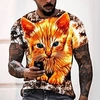 Tee T shirt Tee Homme 3D effet Graphic Normal Col Rond Impression 3D Manches Courtes Décontractée du"idien Fin de semaine Standard Polyester Mode Designer Frais miniinthebox