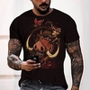 Tee T shirt Tee Homme 3D effet Graphic Normal Col Rond Impression 3D Manches Courtes Décontractée du"idien Fin de semaine Standard Polyester Mode Designer Frais miniinthebox