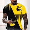 Tee T shirt Tee Homme 3D effet Graphic Normal Col Rond Impression 3D Manches Courtes Décontractée du"idien Fin de semaine Standard Polyester Mode Designer Frais miniinthebox