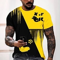 Tee T shirt Tee Homme 3D effet Graphic Normal Col Rond Impression 3D Manches Courtes Décontractée du"idien Fin de semaine Standard Polyester Mode Designer Frais miniinthebox