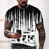 Tee T shirt Tee Homme 3D effet Graphic Normal Col Rond Impression 3D Manches Courtes Décontractée du"idien Fin de semaine Standard Polyester Mode Designer Frais miniinthebox