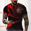 Tee T shirt Tee Homme 3D effet Graphic Normal Col Rond Impression 3D Manches Courtes Décontractée du"idien Fin de semaine Standard Polyester Mode Designer Frais miniinthebox