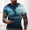 Tee T shirt Tee Homme 3D effet Graphic Normal Col Rond Impression 3D Manches Courtes Décontractée du"idien Fin de semaine Standard Polyester Mode Designer Frais miniinthebox