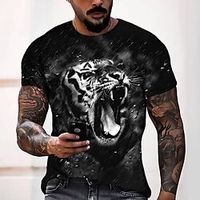 Tee T shirt Tee Homme 3D effet Graphic Normal Col Rond Impression 3D Manches Courtes Décontractée du"idien Fin de semaine Standard Polyester Mode Designer Frais miniinthebox