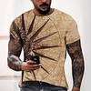 Tee T shirt Tee Homme 3D effet Graphic Normal Col Rond Impression 3D Manches Courtes Décontractée du"idien Fin de semaine Standard Polyester Mode Designer Frais miniinthebox