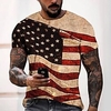 Tee T shirt Tee Homme 3D effet Graphic Normal Col Rond Impression 3D Manches Courtes Décontractée du"idien Fin de semaine Standard Polyester Mode Designer Frais miniinthebox