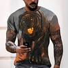 Tee T shirt Tee Homme 3D effet Graphic Normal Col Rond Impression 3D Manches Courtes Décontractée du"idien Fin de semaine Standard Polyester Mode Designer Frais miniinthebox