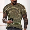 Tee T shirt Tee Homme 3D effet Graphic Normal Col Rond Impression 3D Manches Courtes Décontractée du"idien Fin de semaine Standard Polyester Mode Designer Frais miniinthebox