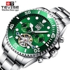 Tevise Montre mécanique pour Hommes Analogique Remontage automatique Tendance Style formel Imperméable Calendrier Noctilumineux Alliage Alliage Mode miniinthebox