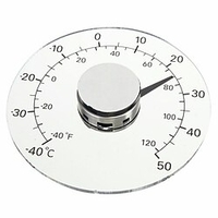 Thermomètre extérieur domestique sans plomb auto-adhésif porte fenêtre et fenêtre thermomètre étanche transparent sans batterie miniinthebox