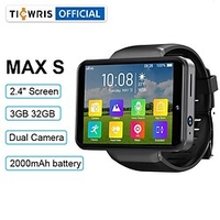 TICWRIS TICWRIS MAX S Montre intelligente 2.4 pouce Smartwatch Montre Connectée 4G LTE Cellular Montre intelligente téléphone 4G Podomètre Rappel d