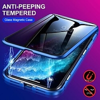 téléphone Coque Pour Apple Adsorption Magnétique Aimantée iPhone 14 Pro Max 13 12 11 Pro Max Mini X XR XS 8 7 Plus Magnétique Protection complète du corps Double Face Transparente Métal Verre tremp miniinthebox