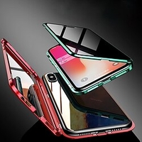 téléphone Coque Pour Apple Adsorption Magnétique Aimantée iPhone 14 Pro Max 13 12 11 Pro Max Mini X XR XS 8 7 Plus Protection complète du corps Anti peep avec film de verre d