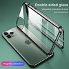 téléphone Coque Pour Apple Adsorption Magnétique Aimantée iPhone 14 Pro Max Plus 13 12 11 Mini X XR XS 8 7 Protection complète du corps Anti-rayures avec film de verre d